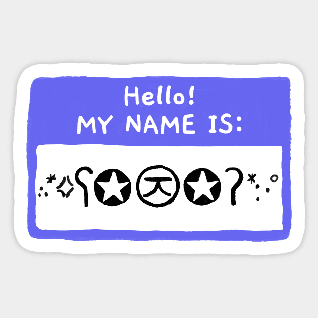 Hello! My Name Is Starry Eyed Bear Kaomoji Sticker by DefinitelyJenny